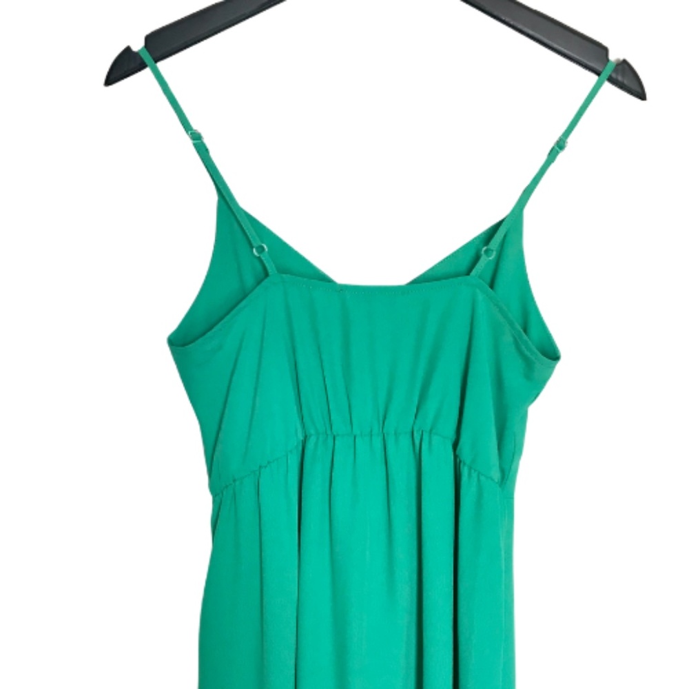NWT Topshop - Green Front Cutout Ruched Midi Dress - Picture 7 of 8